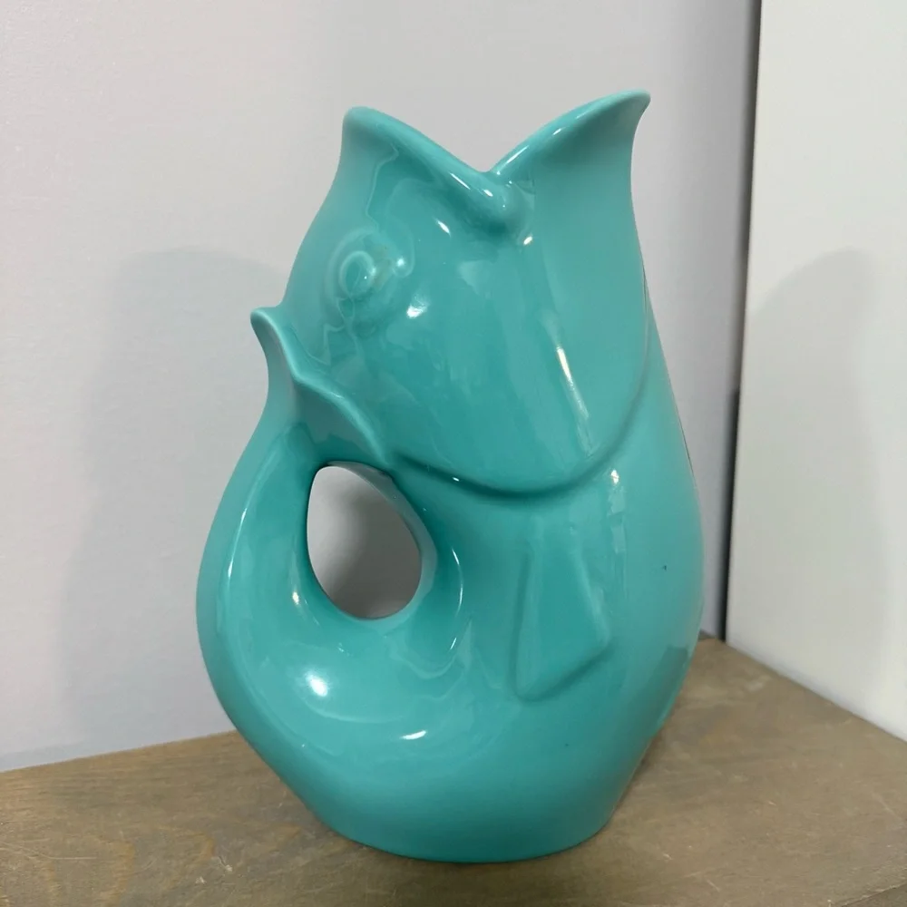 Gurgle Pot Water Pitcher 42oz - Aqua - Large - Picture 1 of 6